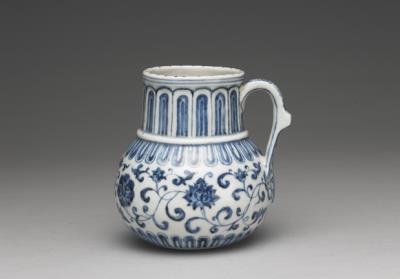 图片[2]-Tankard with peony scrolls in underglaze blue, Ming dynasty, Xuande reign (1426-1435)-China Archive